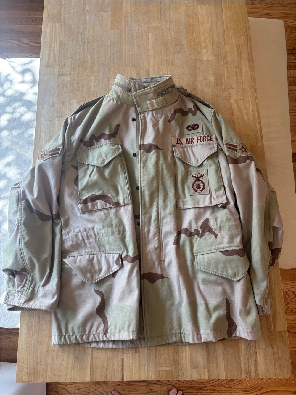 Original M65 Military Desert Field Jacket with Hoodie